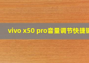 vivo x50 pro音量调节快捷键